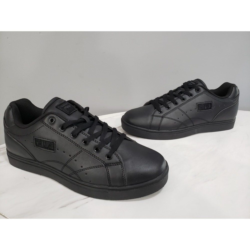 NEW NO BOX FILA WEST NAPLES LOW LACE-UP TRAINER SNEAKERS MEN SHOE BLACK SIZE 9.5